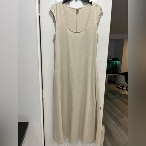 Old Navy Fit & Flare Stretch Dress Soft Flowy Size M Tall Everyday Maxi Comfort - Picture 2 of 4